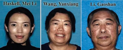 Mei Haskell (37) y sus padres YanXiang Wang (64) y Gaoshan Li (72) están desaparecidos