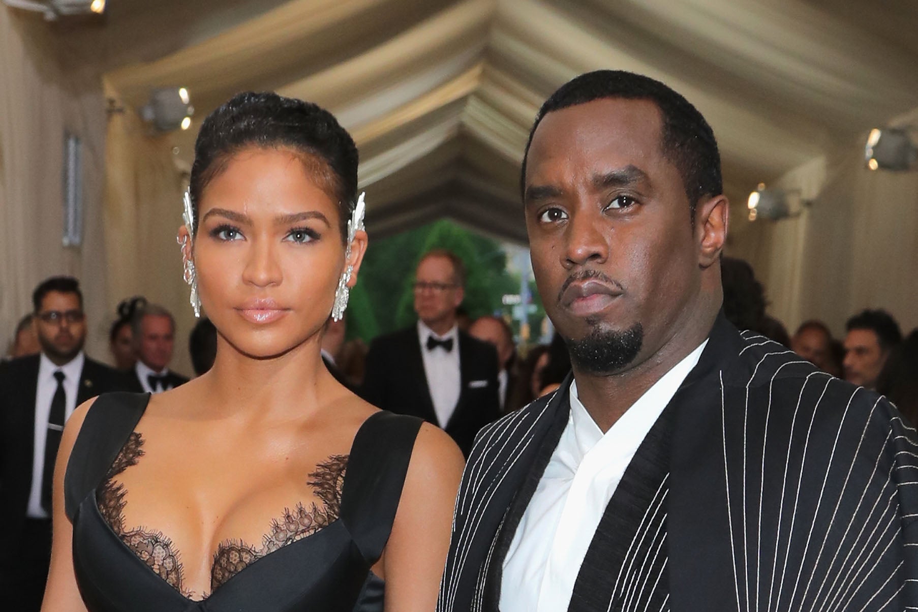 Cassie (izquierda) y Sean “Diddy” Combs en la Met Gala 2017