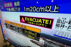 Japón activa alerta por tsunami tras una serie de sismos muy potentes en la costa noroeste