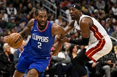 Leonard llega a 13.000 puntos en su carrera y los Clippers vencen 121-104 a Miami