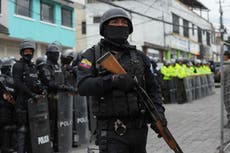 Se registran en Ecuador actos de violencia y secuestro de policías durante estado de excepción