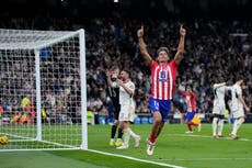 Con gol de Llorente, el Atlético salva empate de último minuto 1-1 ante el Real Madrid