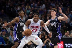 Ivey impone marca personal con 37 puntos; Pistons sorprenden a Kings