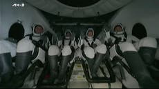 Astronautas de Turquía, Italia y Suecia vuelven a la Tierra tras viaje privado a estación espacial