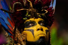 Un desfile en el Carnaval de Río reclama que se detenga la minería ilegal en tierras indígenas