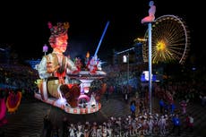 Carnaval de la Riviera Francesa celebra las olimpiadas y figuras de cultura popular