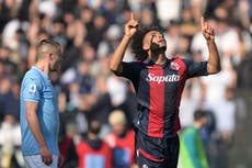 Bologna se mantiene en la pelea por plaza en la Liga de Campeones tras derrotar 2-1 a Lazio