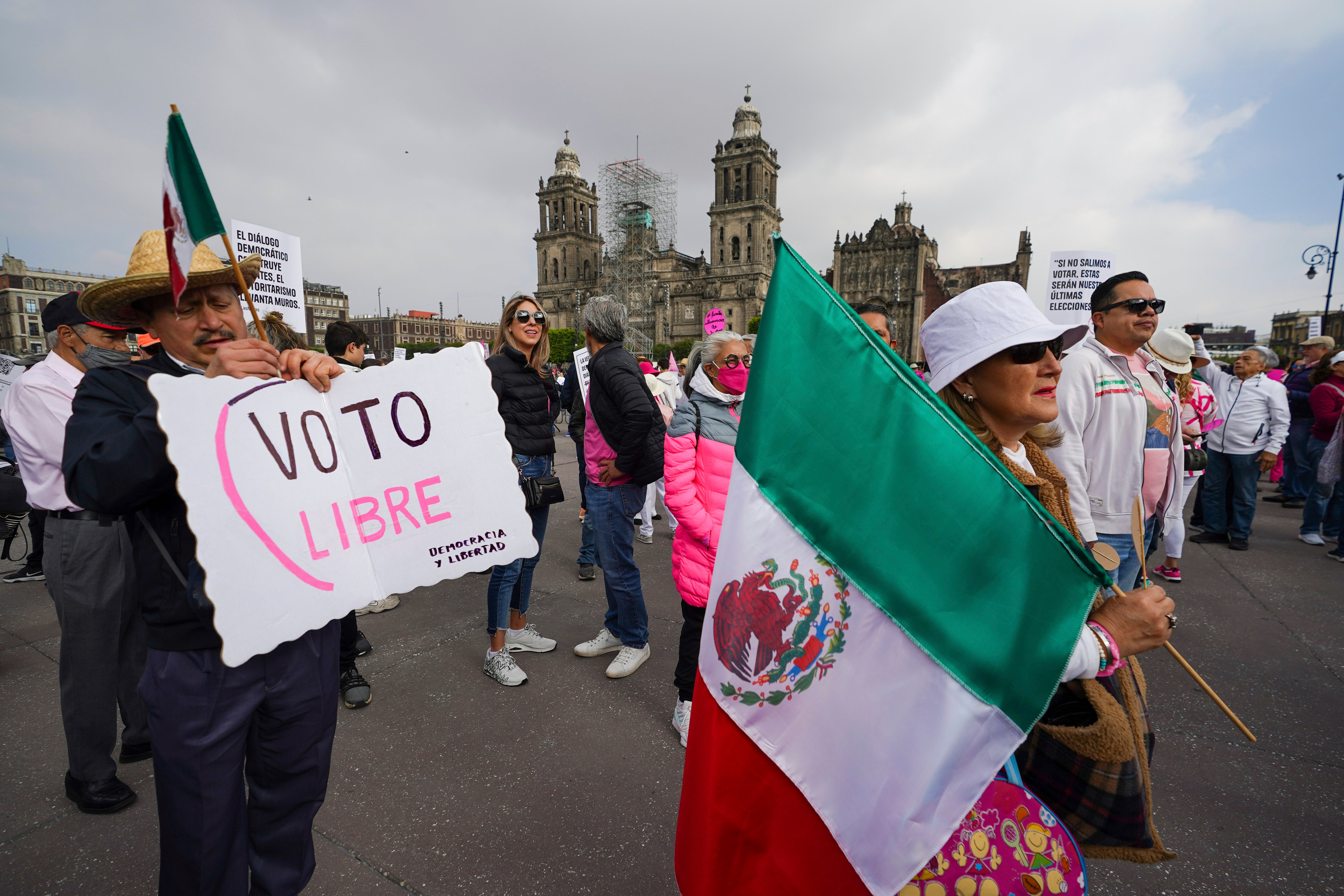 MÉXICO-MARCHA POR LA DEMOCRACIA