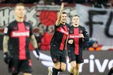 Leverkusen extiende su racha sin perder a un récord de 33 juegos con triunfo 2-1 ante Mainz