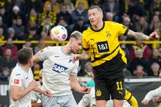 Dortmund se va abucheado tras perder 3-2 en casa ante Hoffenheim