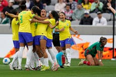Brasil golea 3-0 a un México en inferioridad numérica y avanza a final de Copa Oro femenina