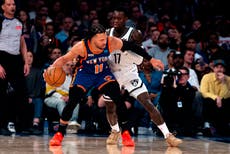 DiVincenzo anota 31 puntos y Knicks vencen 105-93 a Nets