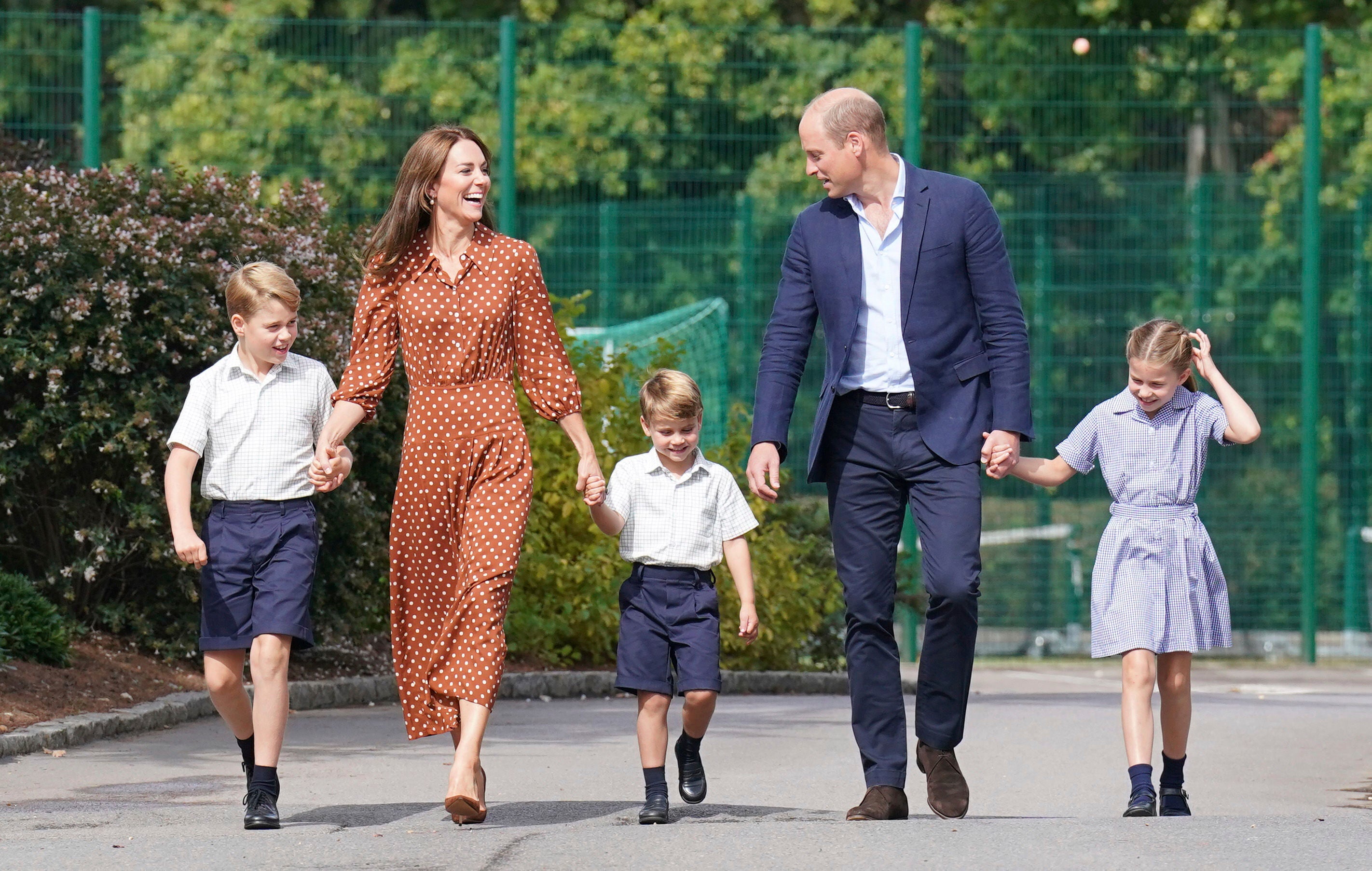 Los príncipes de Gales con sus hijos los príncipes George y Louis y la princesa Charlotte