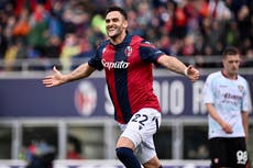 Bologna vence 3-0 a Salernitana y se acerca a la Liga de Campeones