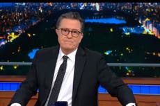 Stephen Colbert defiende a manifestantes universitarios pro-Palestina 