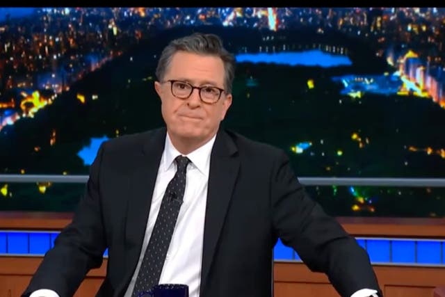 <p>Stephen Colbert repudia los comentarios de Trump </p>