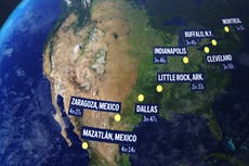 Las nubes podrían arruinar la percepción del eclipse solar en buena parte de su trayectoria en EEUU