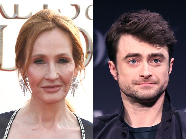 <p>JK Rowling y Daniel Radcliffe </p>