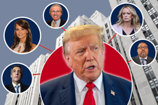 Actores clave en el juicio por soborno contra Trump