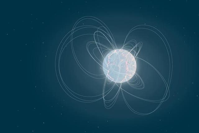 <p>Representación artística de un magnetar</p>