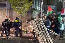 Policía disuelve acampada propalestina en Ámsterdam mientras las protestas se extienden por Europa