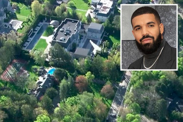 <p>La mansión de Drake en Toronto fue el centro de un tiroteo que tuvo lugar el martes por la mañana </p>