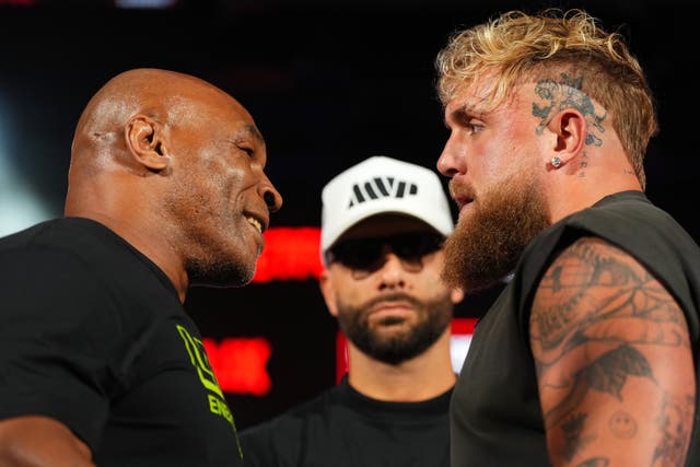 <p>Mike Tyson (left) will take on Jake Paul in Texas on 15 November </p>