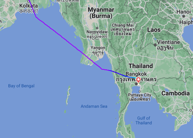 <p>Trayectoria del vuelo de Singapore Airlines SQ321 que partió de Londres el 20 de mayo de 2024</p>