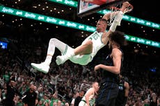 Celtics arrasan 107-89 a Mavericks al abrir Finales de la NBA, con Brown y Porzings brillando