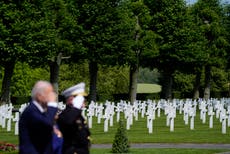 Biden cierra su viaje a Francia visitando un cementerio militar estadounidense