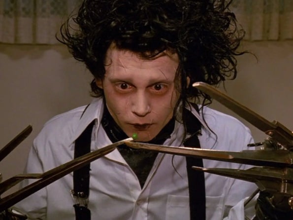 Johnny Depp, por supuesto, consiguió el papel de Edward en ‘El joven manos de tijera’