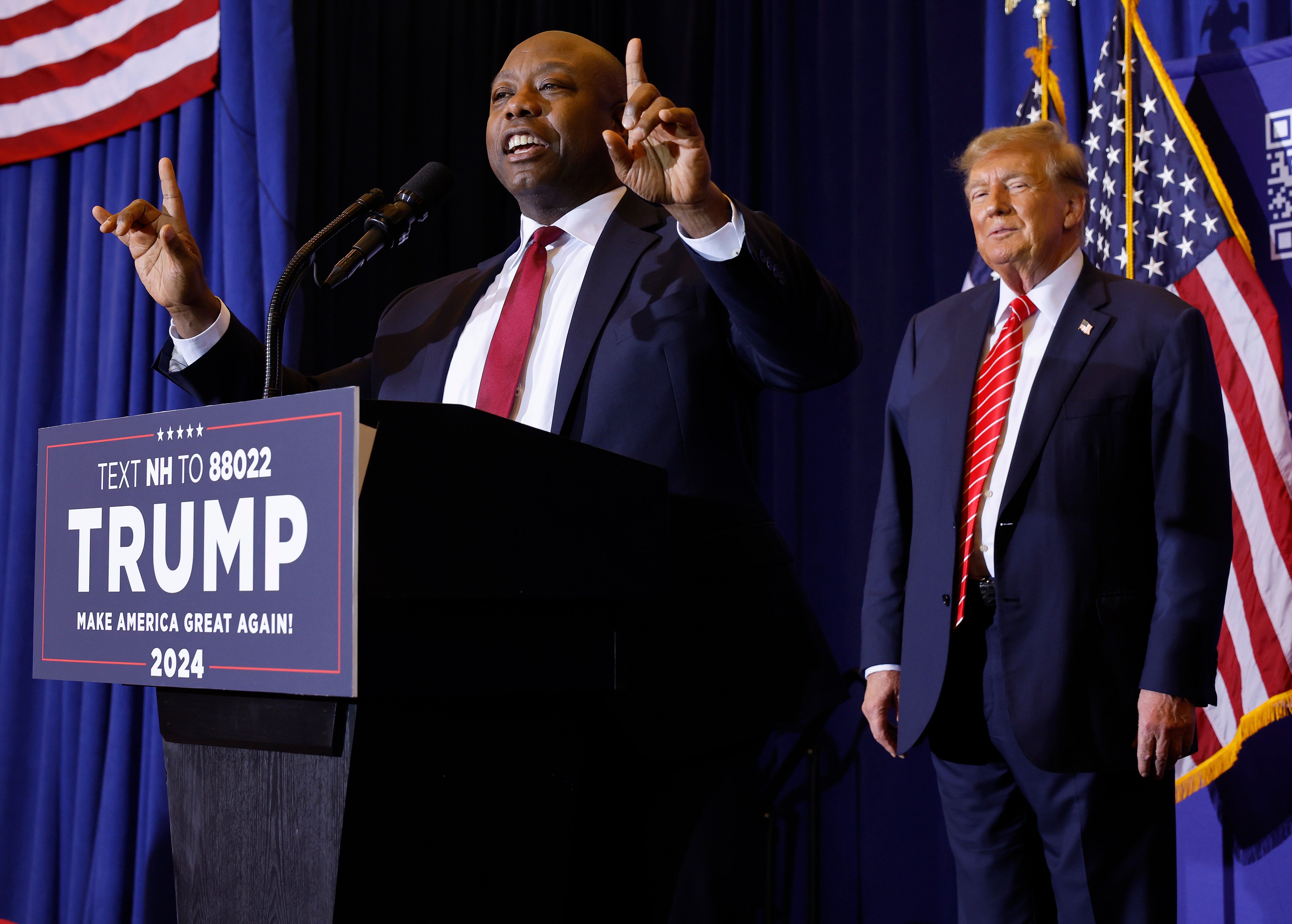 Tim Scott se ha convertido en los últimos meses en uno de los animadores de Trump más implacables.