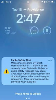 Deja de funcionar servicio de emergencia en todo Massachusetts