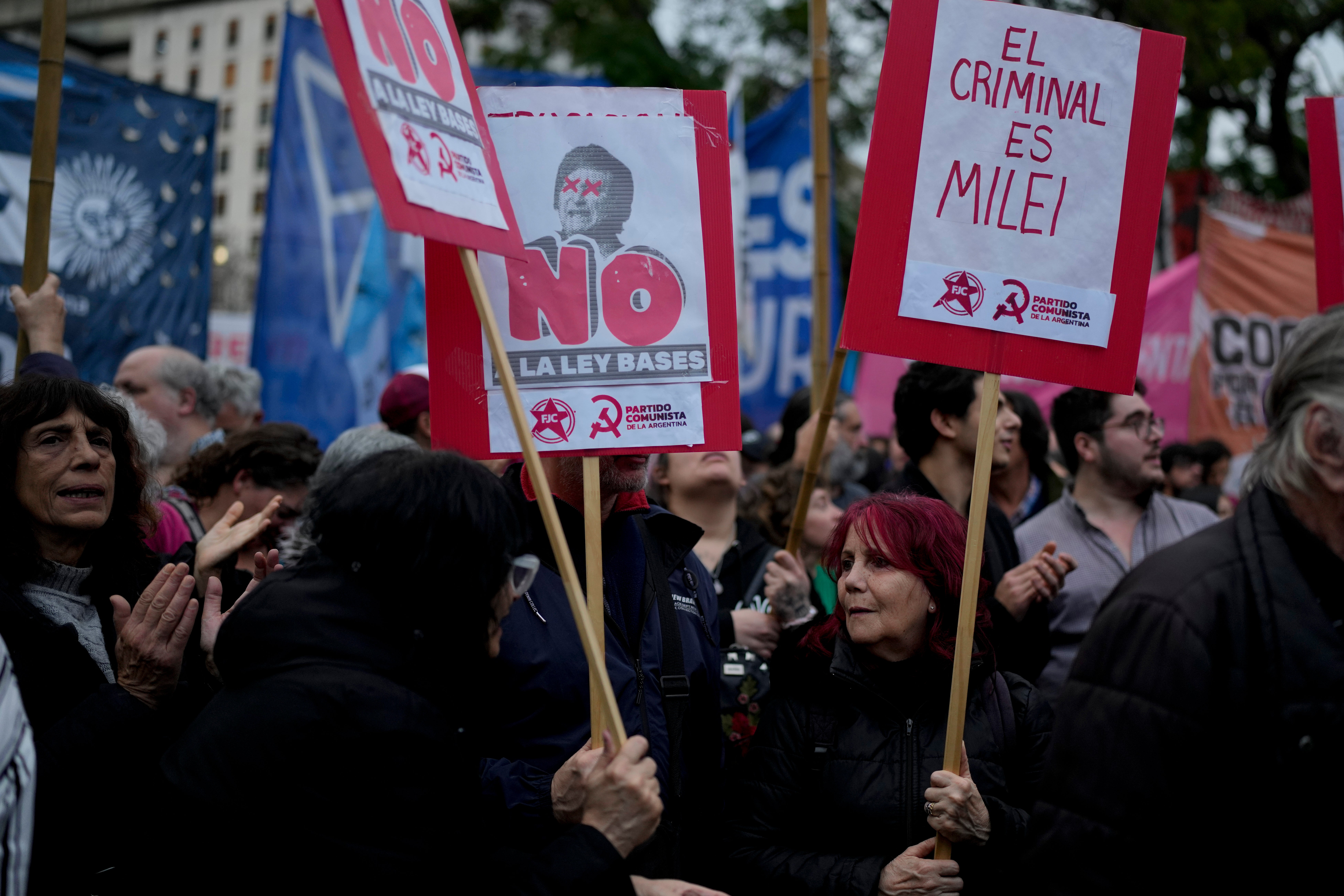 ARGENTINA-MILEI DETENIDOS