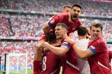 Con gol en el tiempo añadido, Serbia empata 1-1 con Eslovenia en la Euro
