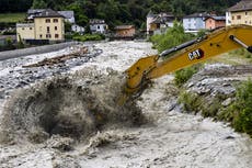 Tres desaparecidos en medio de tormentas en Suiza