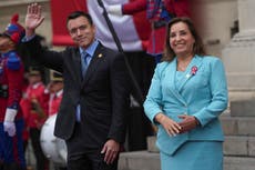 Presidente ecuatoriano Noboa realiza visita oficial a Perú para reunirse con mandataria Boluarte