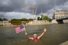 Estadounidense nada en el Río Siena antes de los Juegos de París, pese a aviso de contaminación