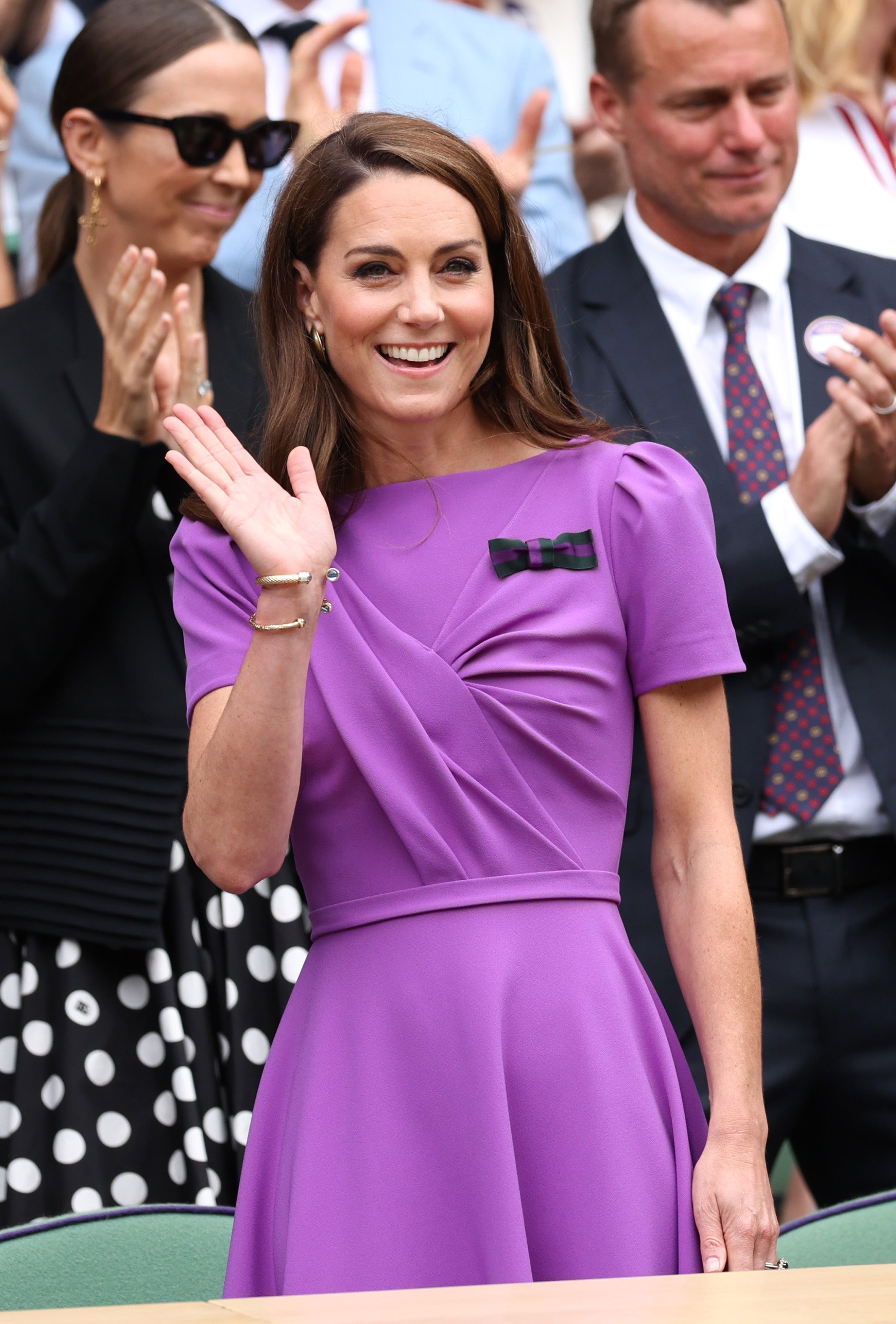 La princesa de Gales fue recibida en Wimbledon con una gran ovación