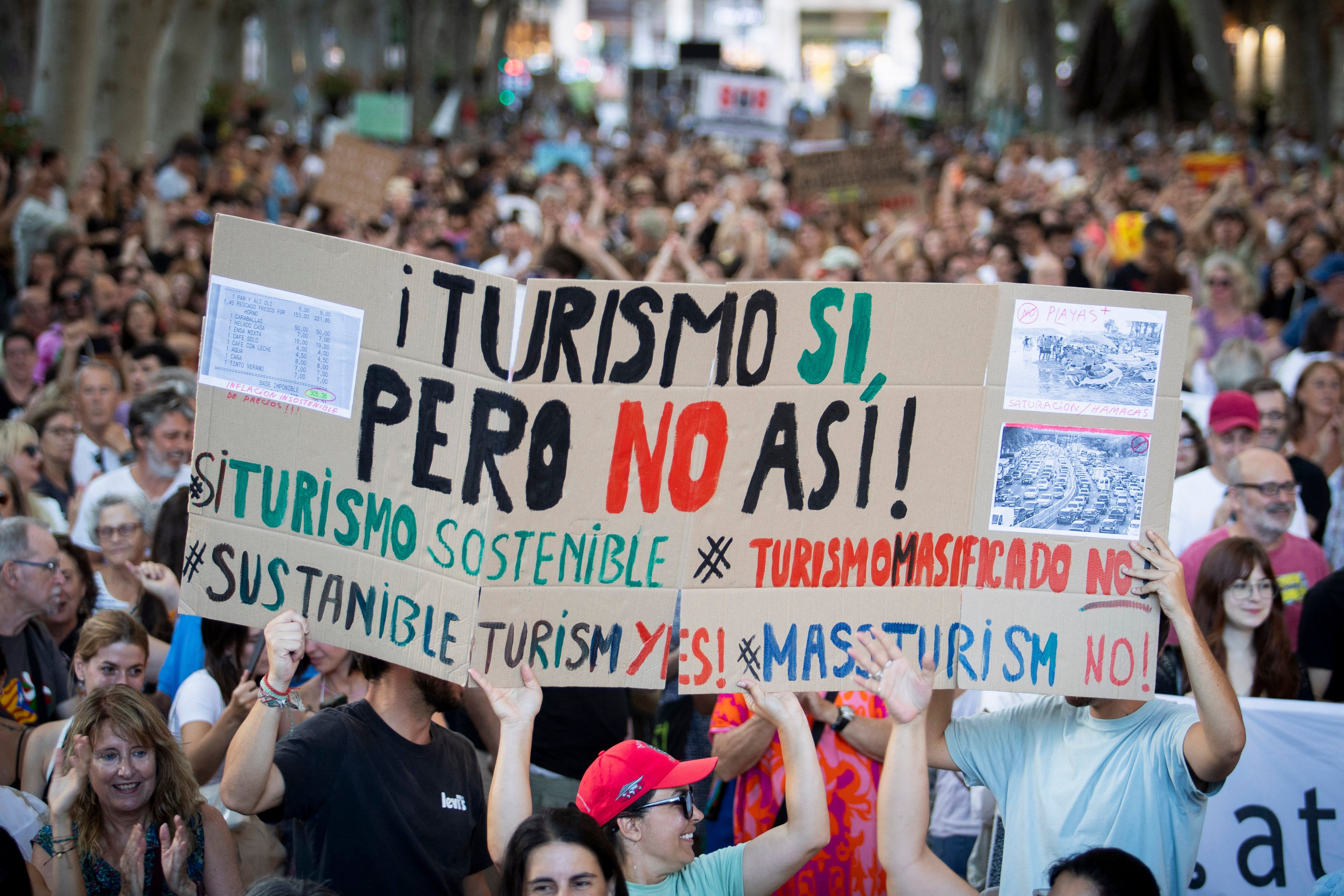 El año pasado ya se registraron manifestaciones por el exceso de turismo en Palma. El próximo fin de semana se esperan nuevas protestas contra el turismo masivo