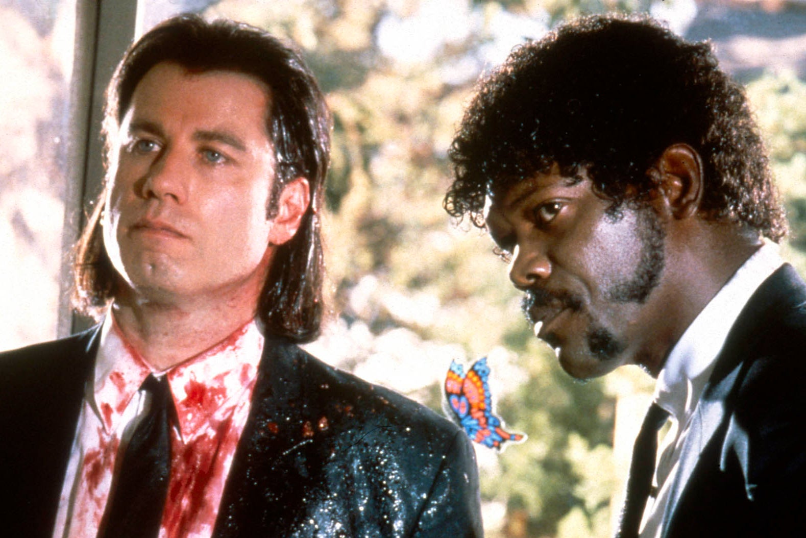 <p>John Travolta y Samuel L. Jackson en ‘Tiempos violentos’</p>