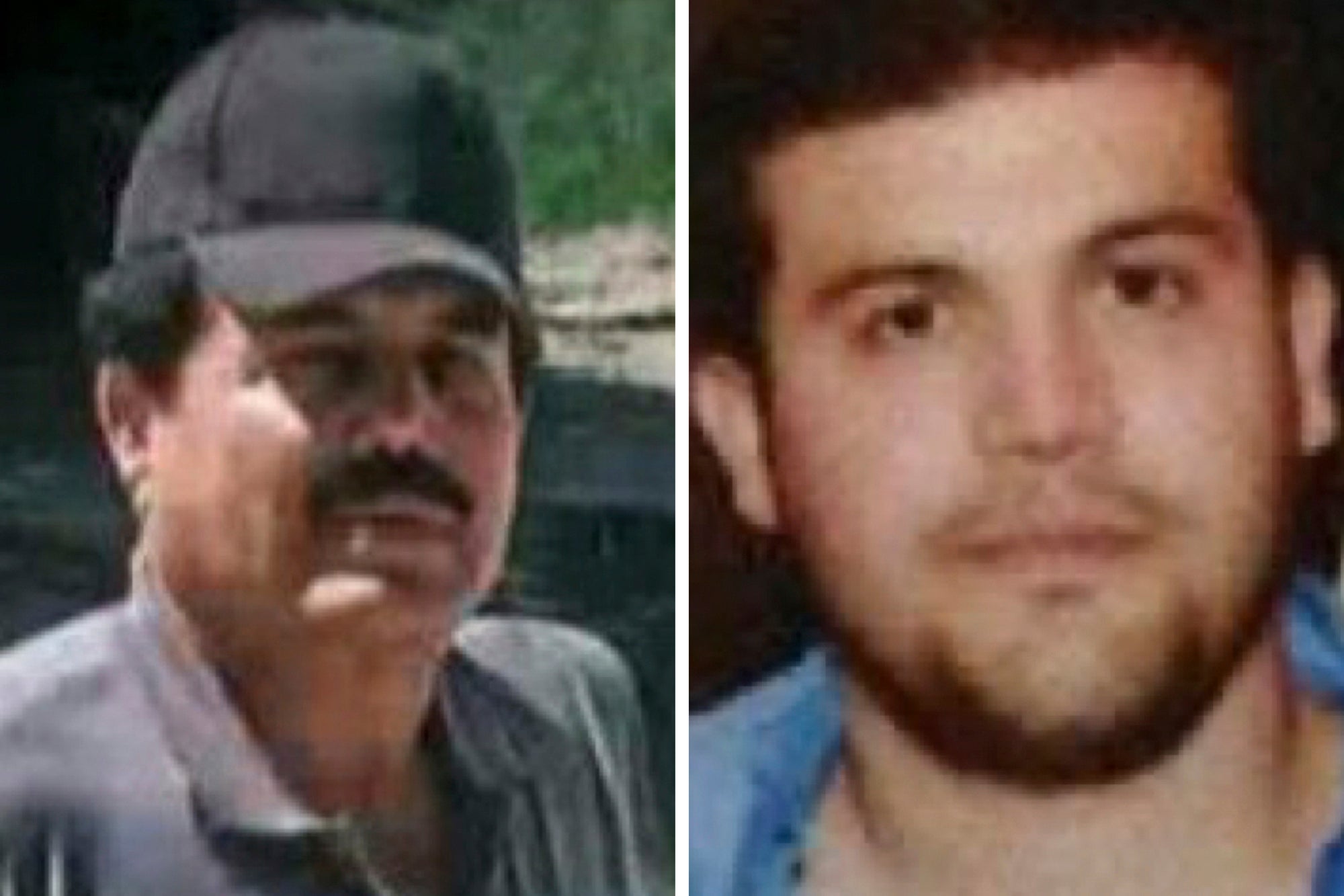 Ismael “El Mayo” Zambada, líder del cártel mexicano de Sinaloa, a la izquierda, y Joaquín Guzmán López, hijo de otro infame líder del cártel, “El Chapo”, tras ser detenidos por las autoridades estadounidenses en Texas el 25 de julio