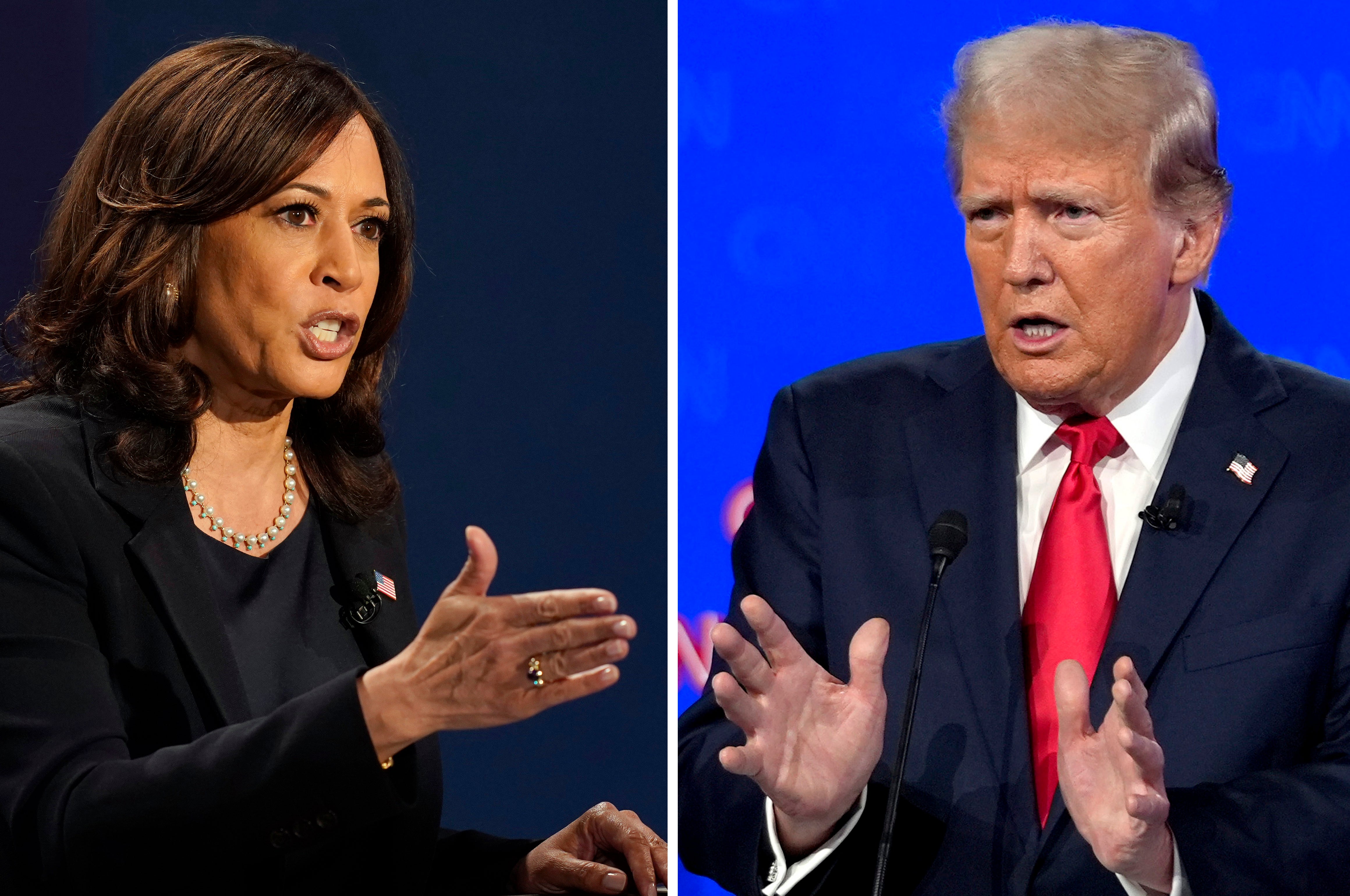 Donald Trump y Kamala Harris siguen muy reñidos en las encuestas, pero la demócrata parece tomar ventaja por primera vez