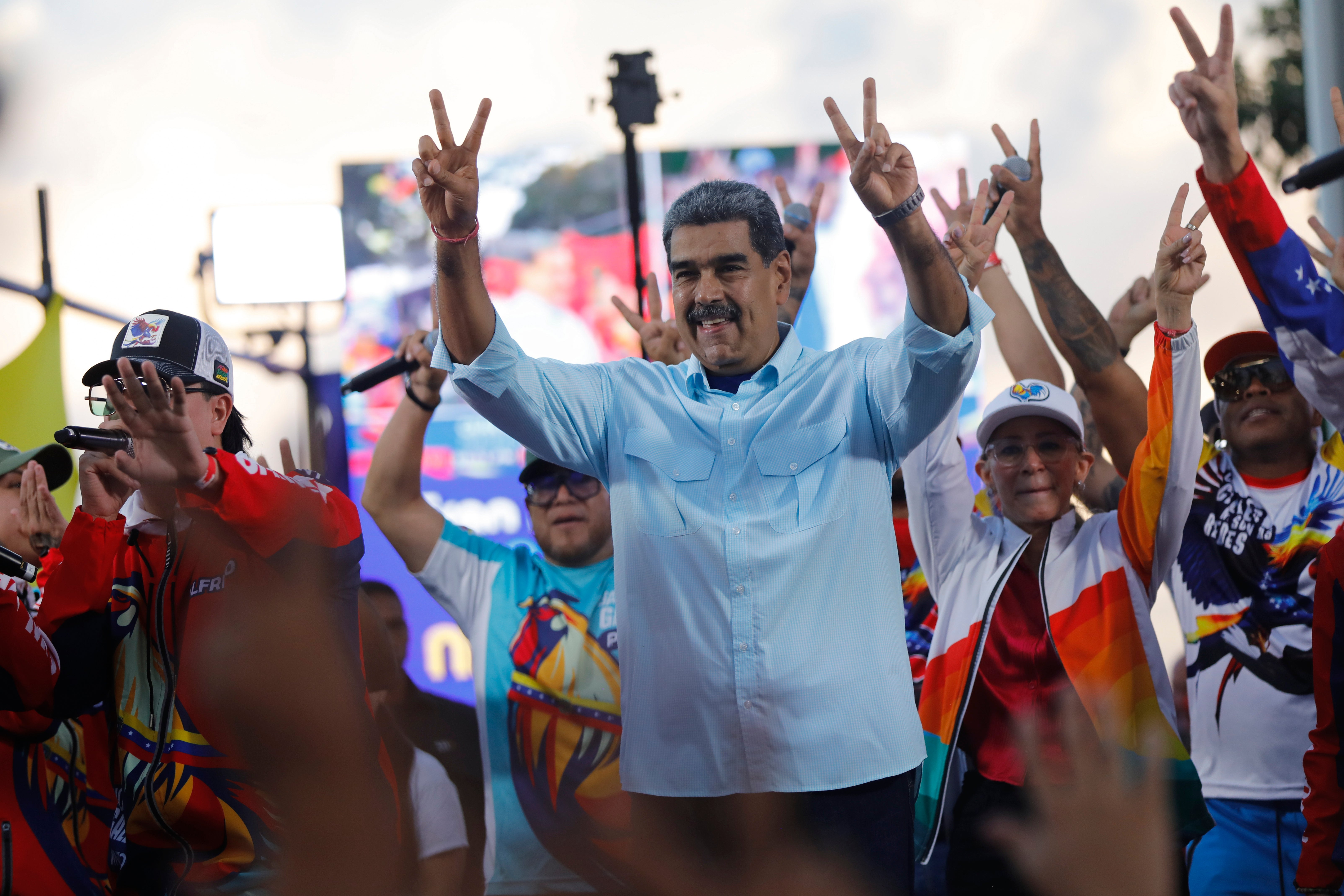 Maduro en un mitin en Caracas, Venezuela, en agosto