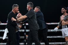 Hermano de boxeador australiano golpea a entrenador de su rival tras pelea