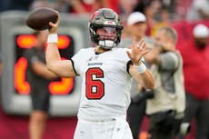 Mayfield y Bucs buscan contener a renovados Falcons e hilar 4to título en el Sur de la Nacional