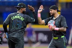 Caminero y Caballero conducen a la ofensiva de los Rays que vencen 11-4 a los Padres