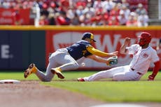 Rojos vencen 5-4 a Cerveceros y ponen fin a racha de 5 triunfos seguidos de Milwaukee