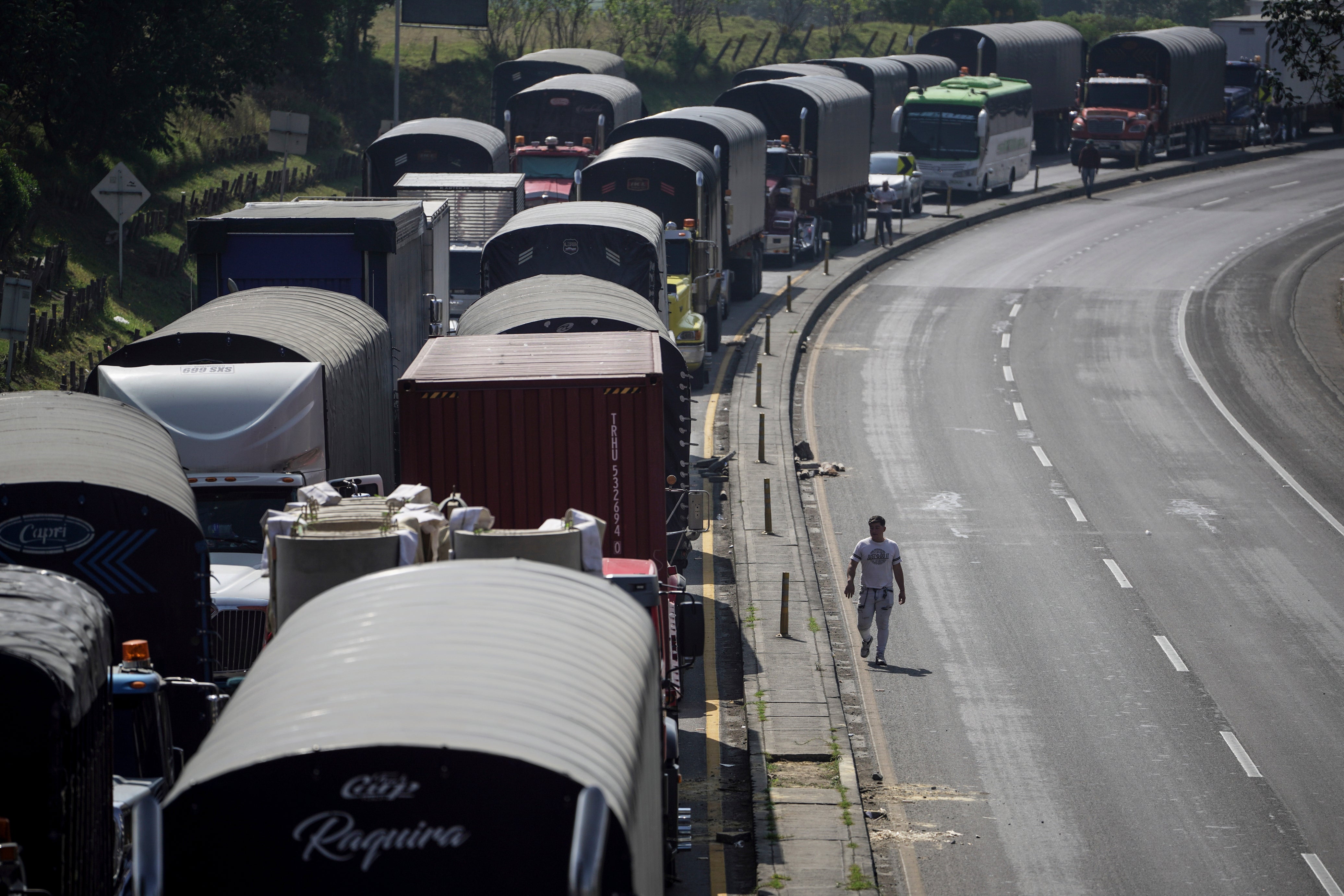 COLOMBIA-TRANSPORTISTAS PROTESTA