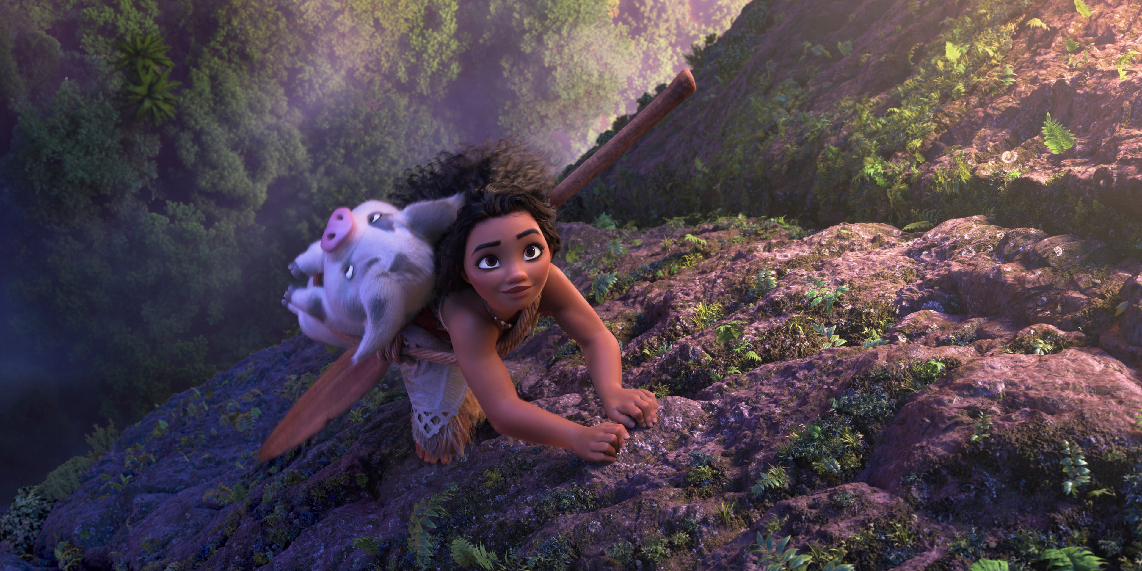 Moana y su cerdo Pua en ‘Moana 2’